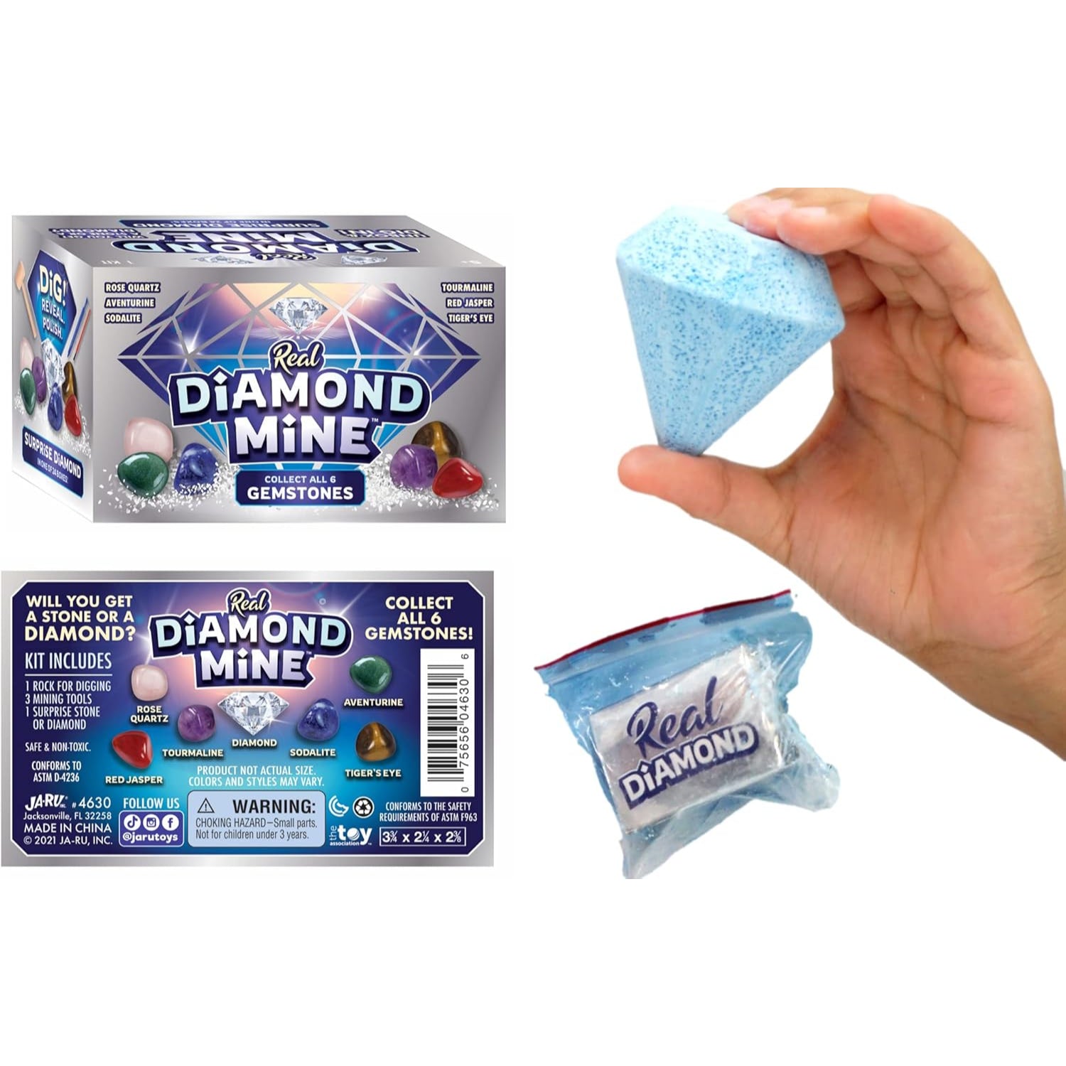 Ja-Ru Real Diamond Mine Gemstone Dig Kit