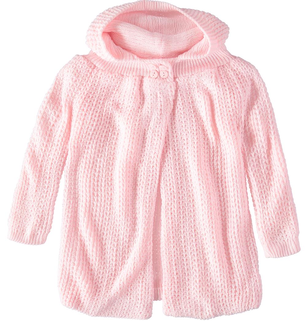 Baby Dove Cable Sweater Coat - Pink