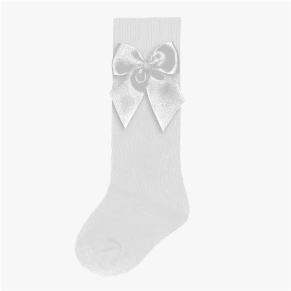 Piccolo Girls Bow Knee High Sock