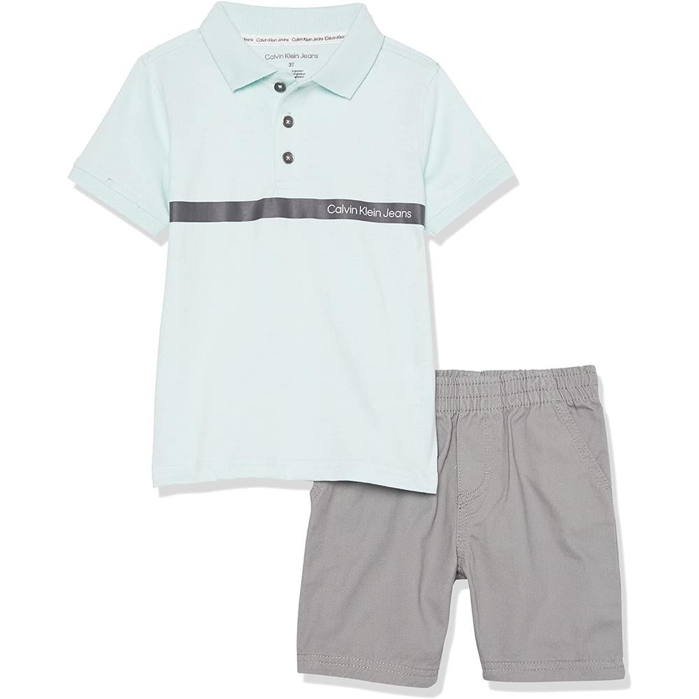 Calvin Klein Boys 4-7 Polo Short Set