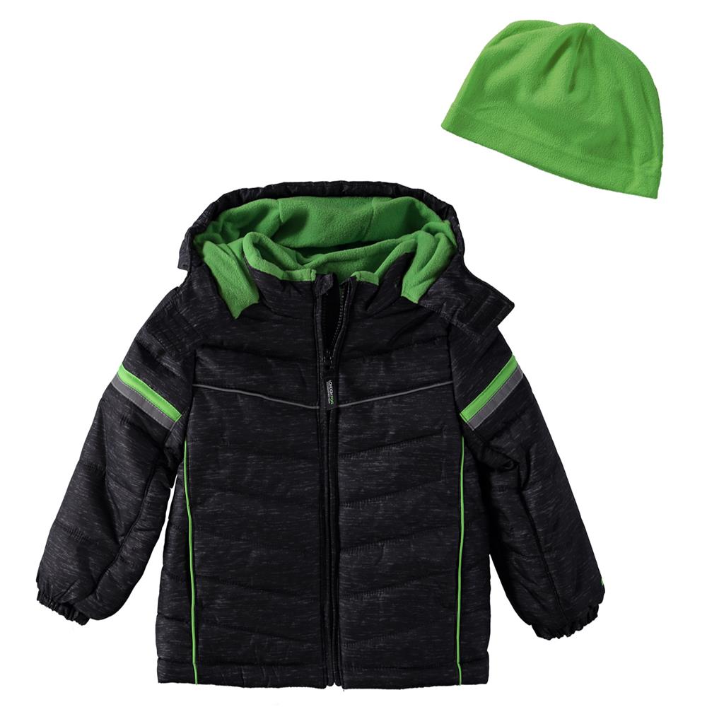 London Fog Boys 4-7 Active Puffer Jacket Winter Coat with Fleece Hat