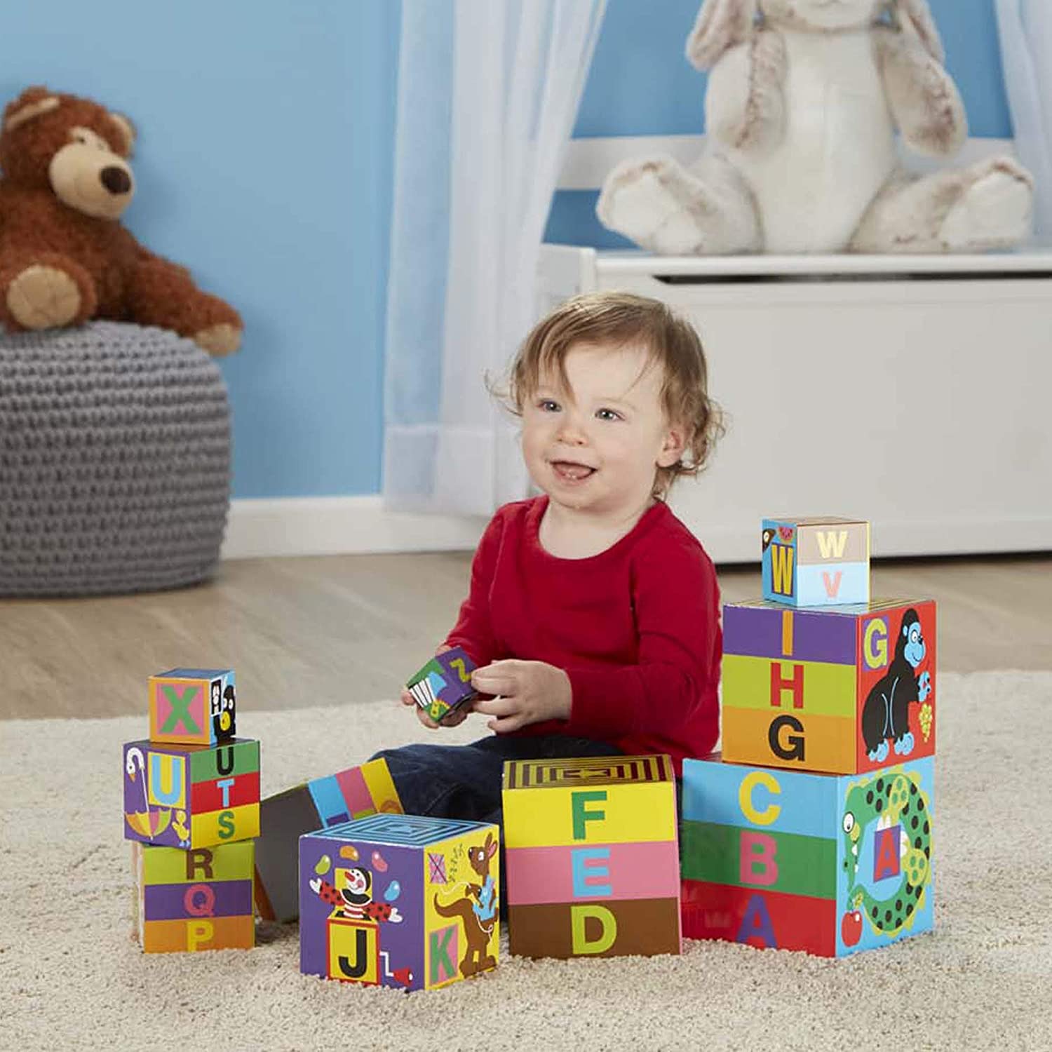 Melissa and Doug 10-Piece Alphabet Nesting and Stacking Blocks