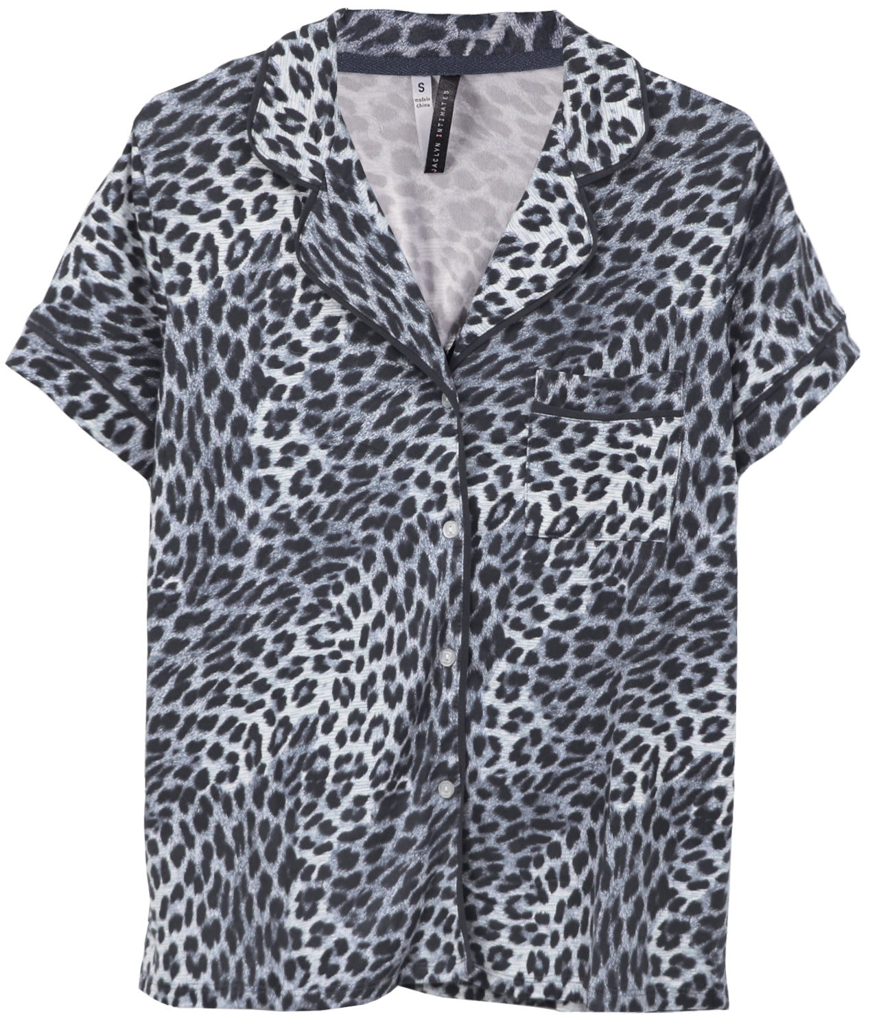 Jaclyn Intimates Short Sleeve Notch Collar Pajama Set