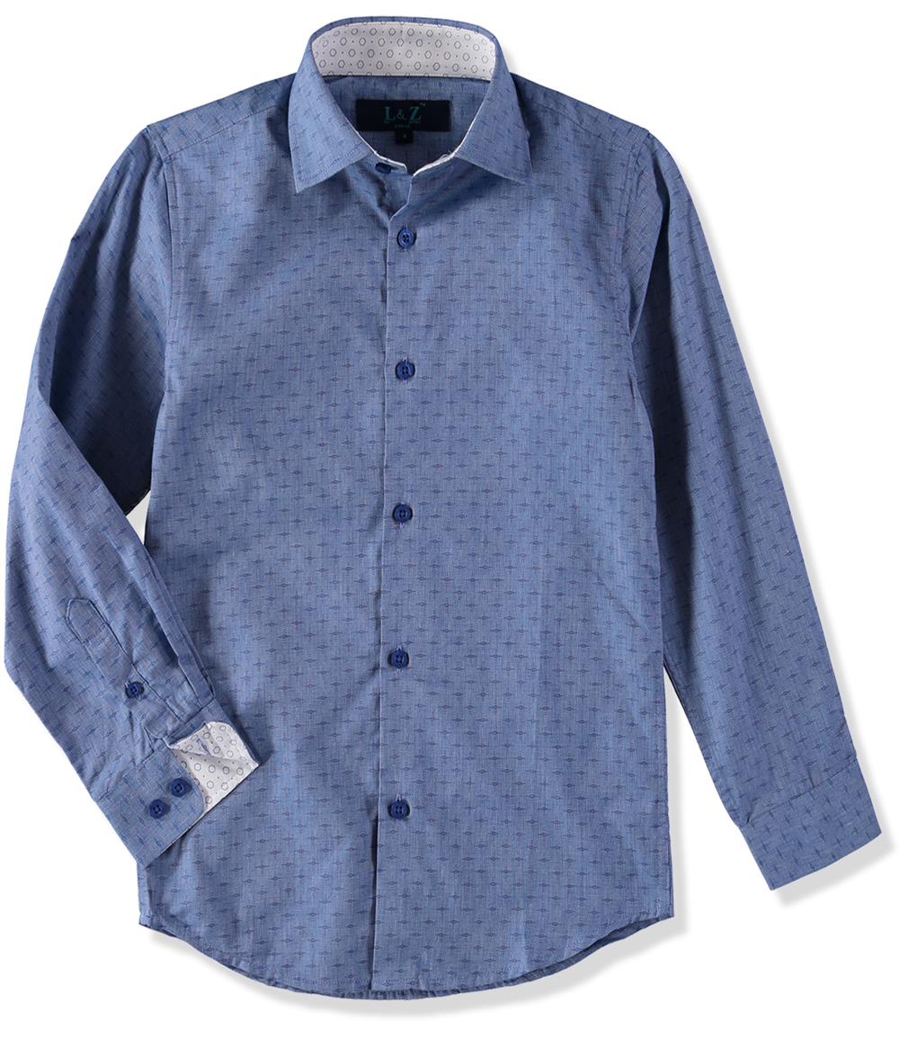 Leo & Zachary Boys 8-20 Vector Stitch Dress Shirt