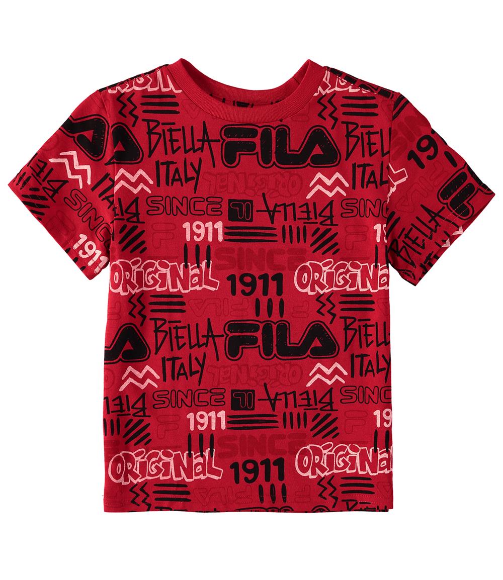 FILA Boys 4-7 Short Sleeve Grafitti All Over Print T-Shirt