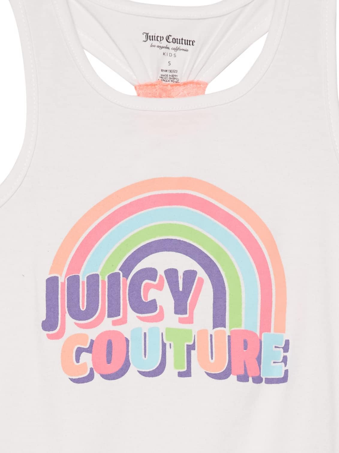 Juicy Couture Girls 4-6X 2 Piece Tank Top Mesh Short Set