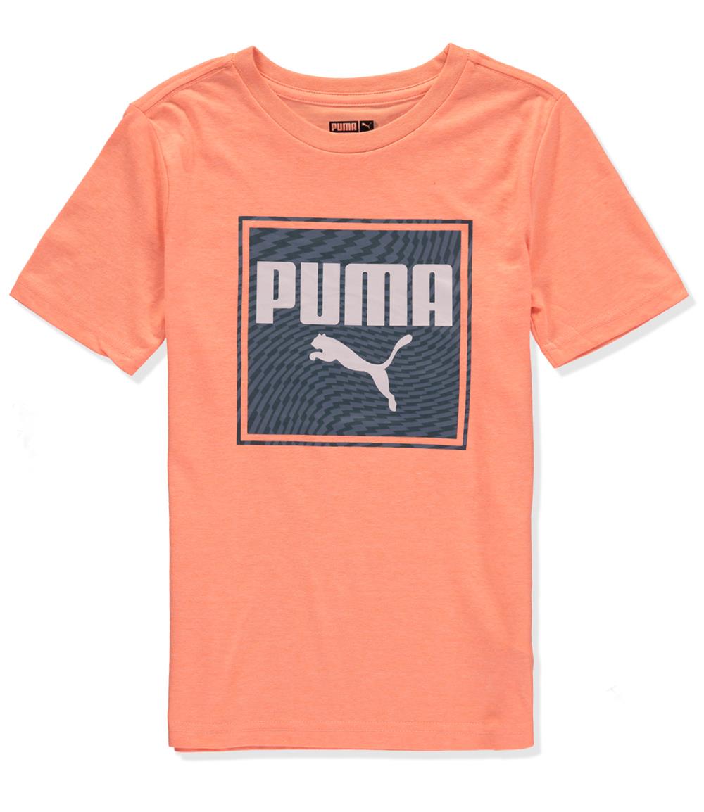 PUMA Boys 8-20 Square Pack Logo T-Shirt