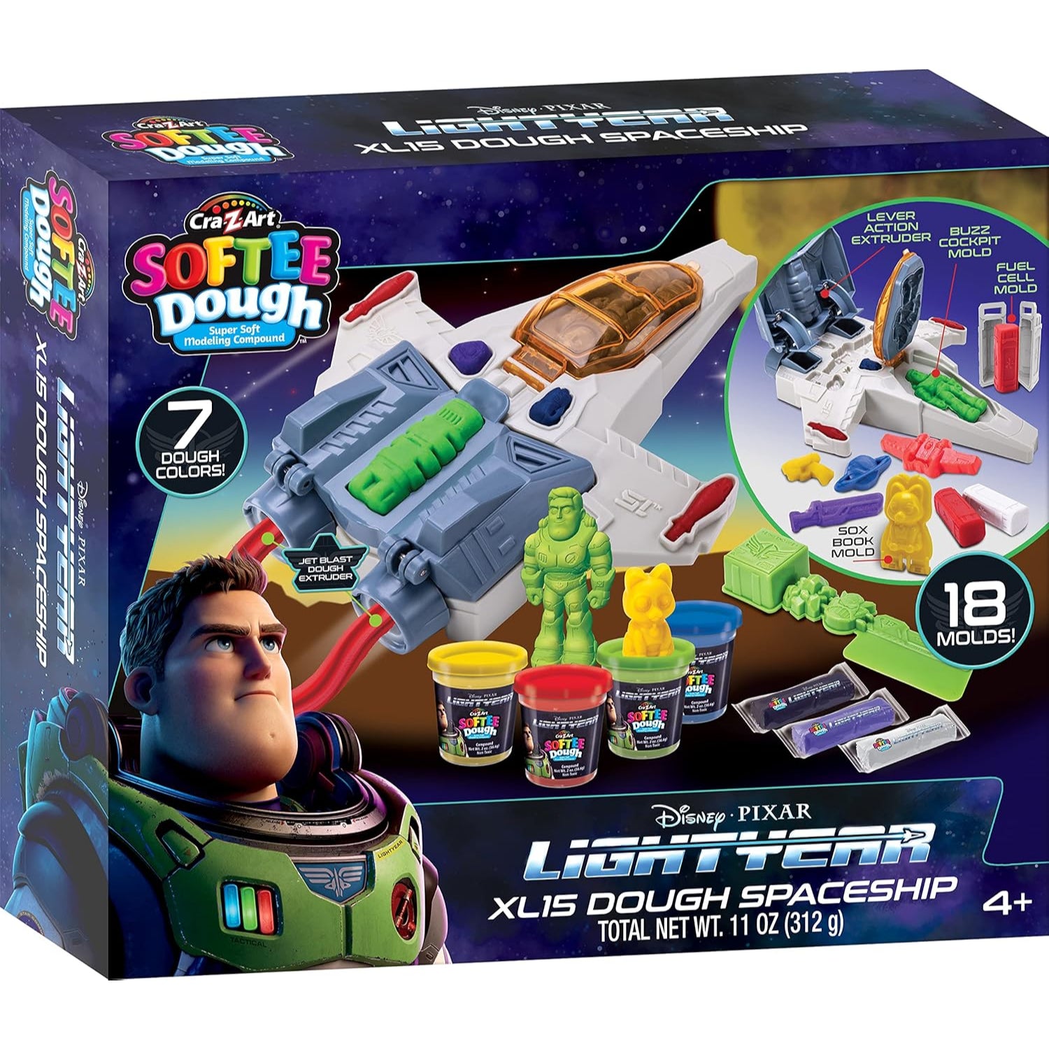 Cra Z Art Disney Pixar Buzz Lightyear Dough Spaceship