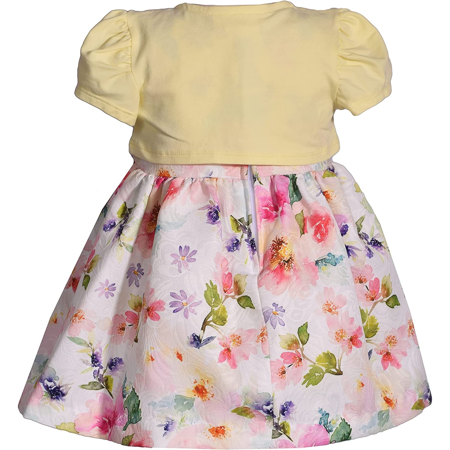 Bonnie Baby Girls 12-24 Months Sleeveless Floral Dress with Cardigan