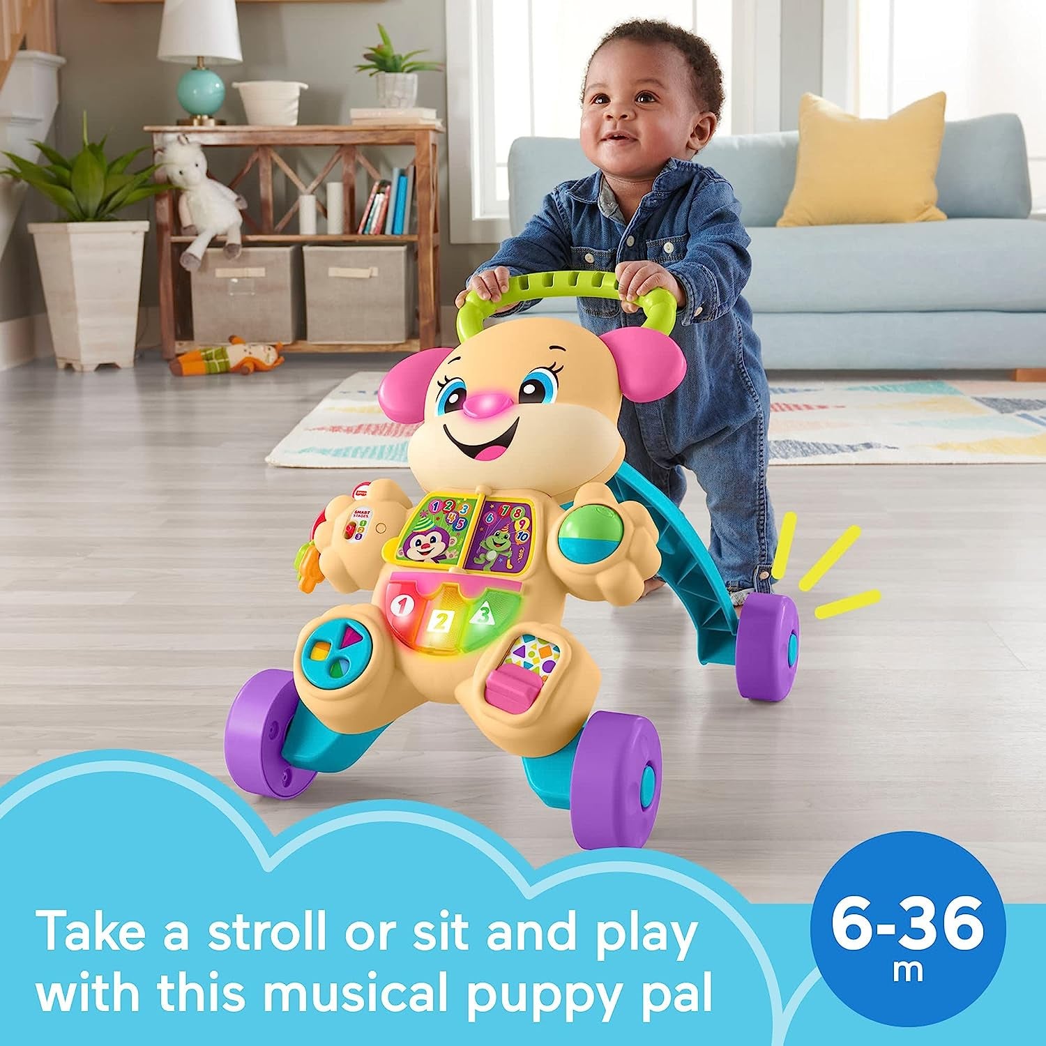 Fisher-Price Laugh & Learn Baby & Toddler Toy Smart Stages Learn With Sis Walker