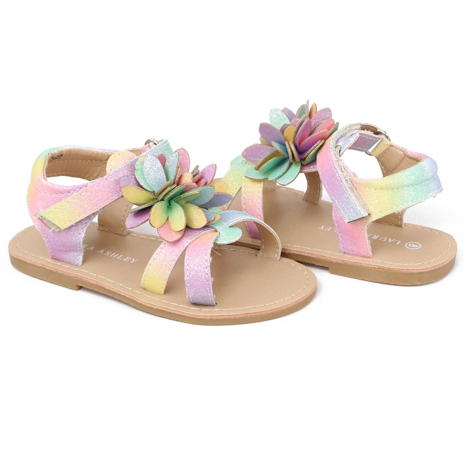 Laura Ashley Toddler Girls Sizes 5-10 Tie Dye Flower Strap Sandal