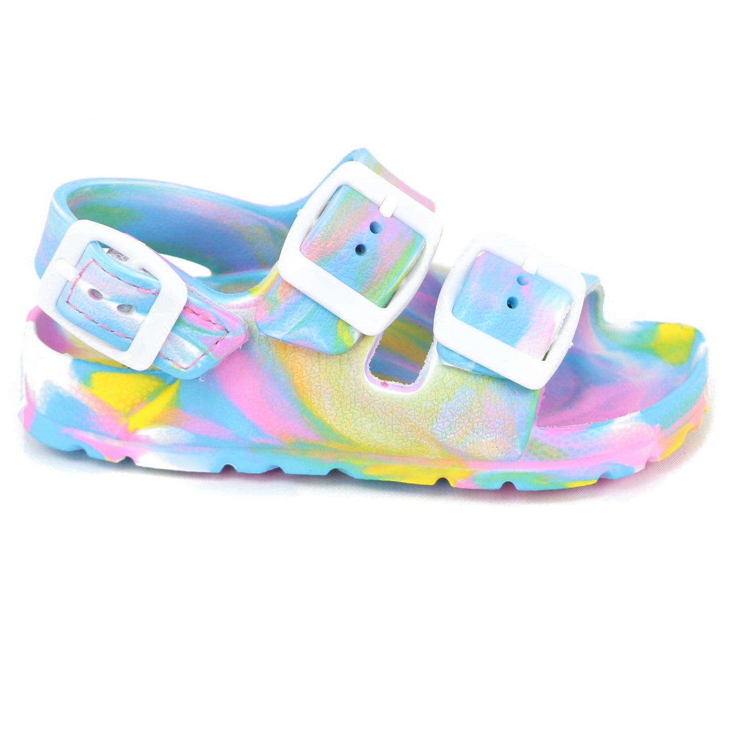 First Steps By Stepping Stones Baby and Infant Girl Sizes 7-10 Tie Dye Buckle Sandal