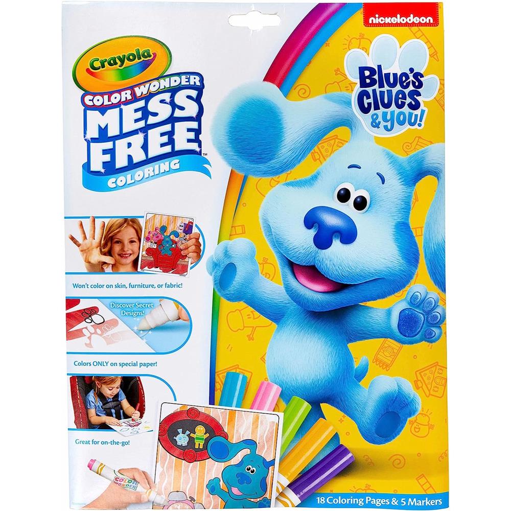 Crayola Blues Clues Color Wonder, 18 Mess Free Coloring Pages & 5 No Mess Markers