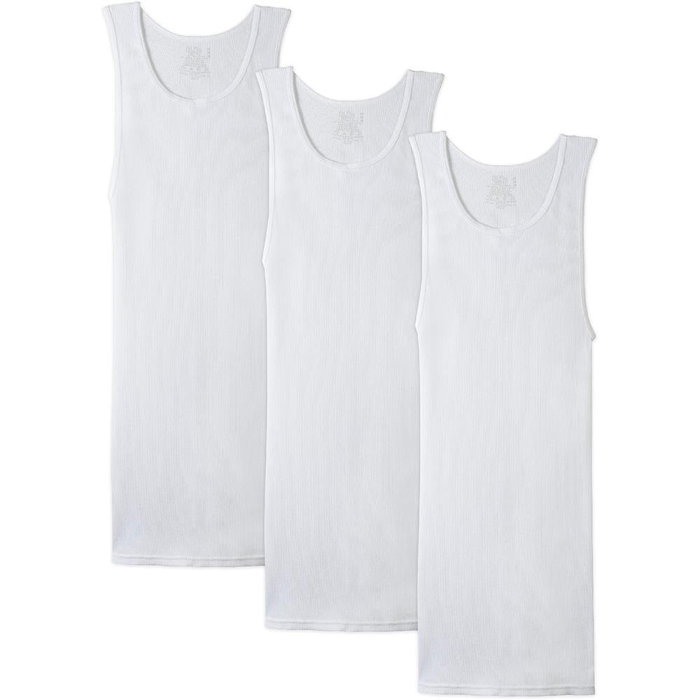 Fruit of the Loom Mens Big & Tall A-Shirt Undershirts, 3-Pack