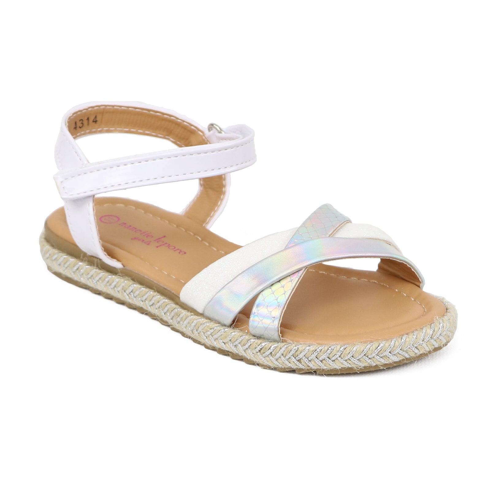 Nanette Lepore Girls Size 11-3 Open Toe Strappy Summer Espadrille Sandals (Little Kid/Big Kid)