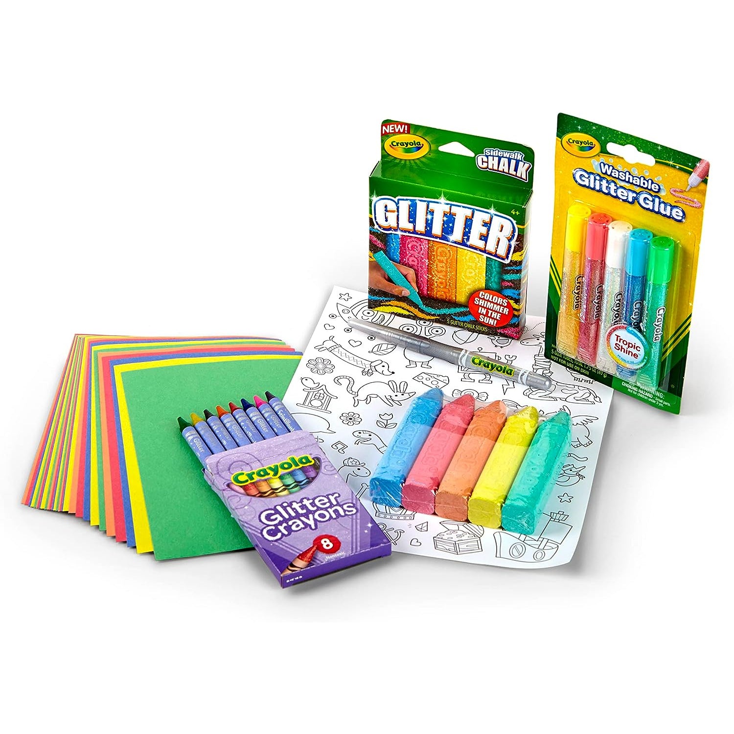 Crayola All That Glitters Art Case Coloring Set, Toys, Gift for Kids Age 5+