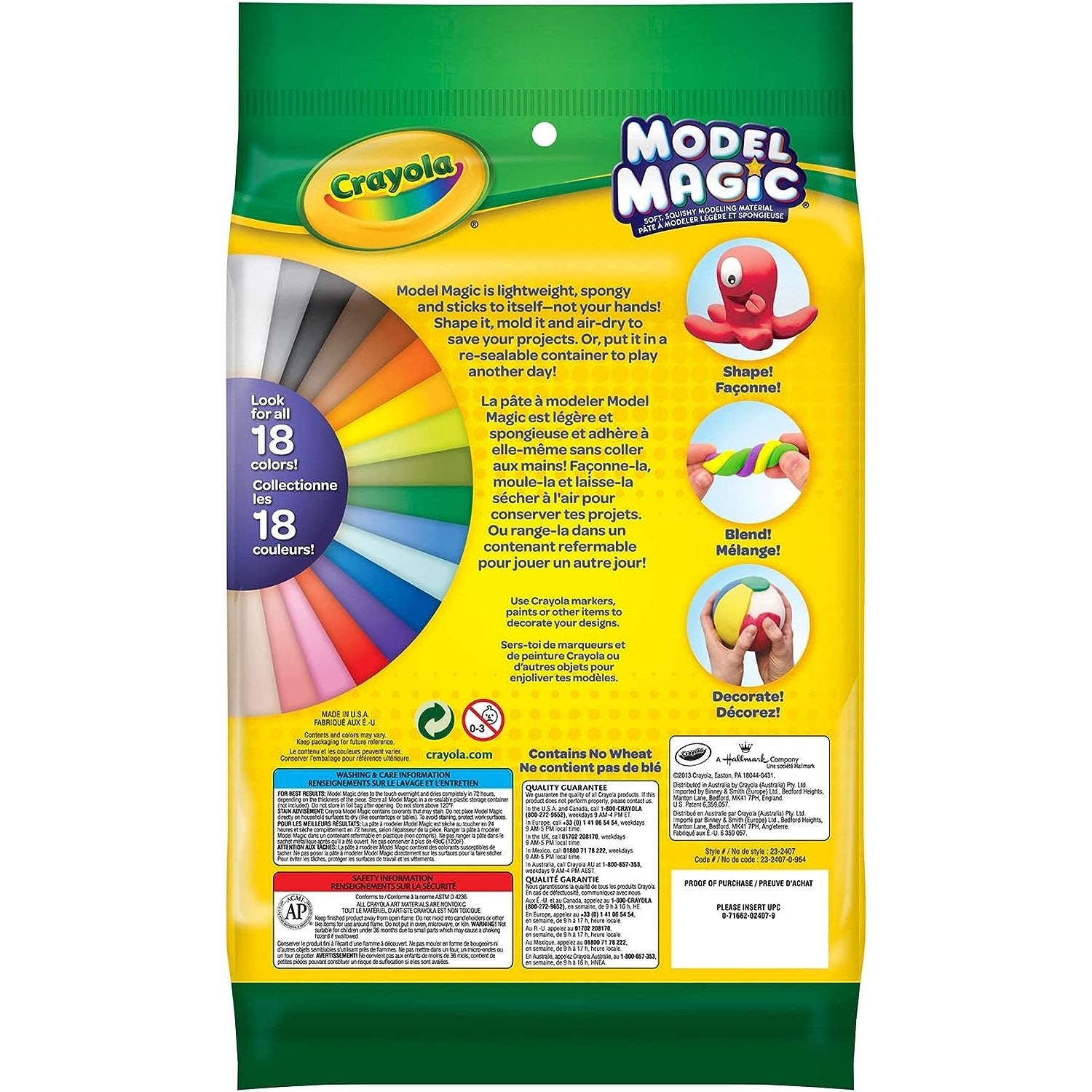 Crayola Model Magic Craft Pack, Modeling Clay Alternative, 7oz