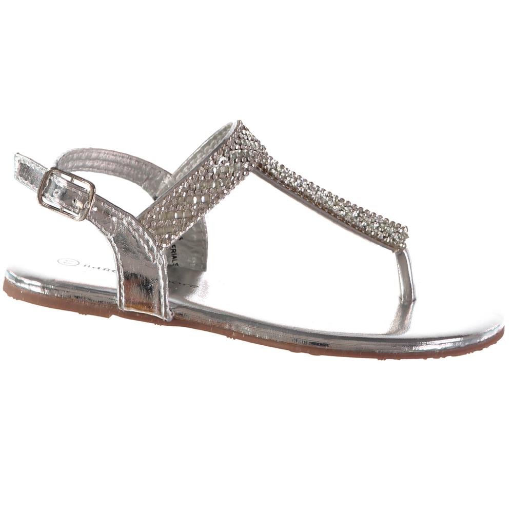 Nanette Lepore Girls Sizes 11-4 T-Strap Rhinestone Studded Sandal (Little Kid/Big Kid)