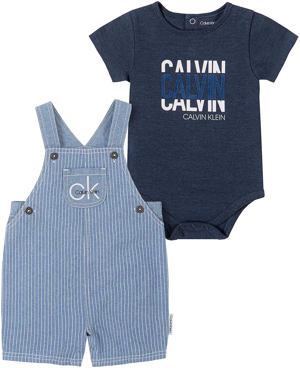 Calvin Klein Boys 0-9 Months Shortall Set