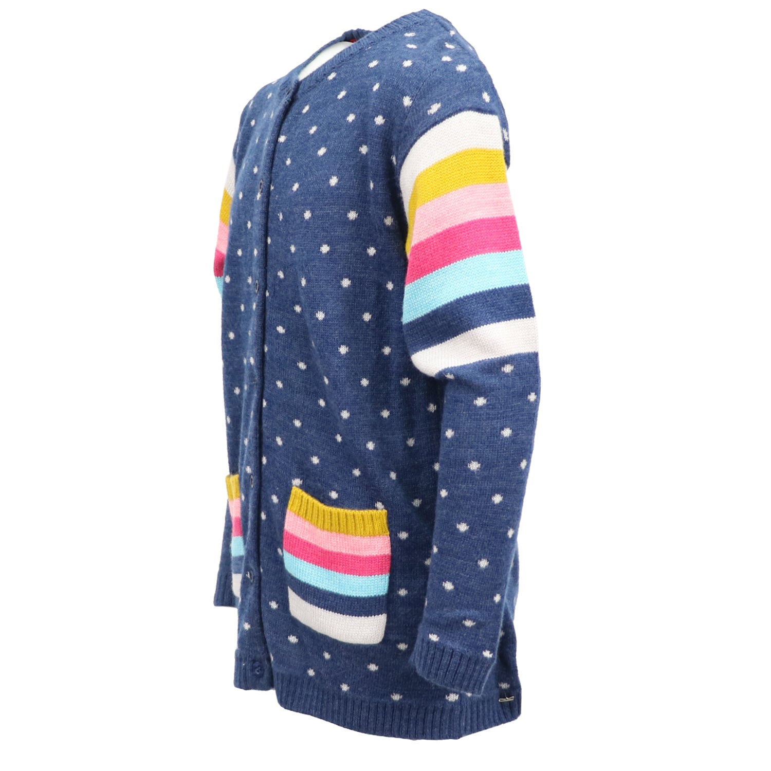 Cyndeelee Girls 2-16 Button Up Polka Dot Cardigan Sweater