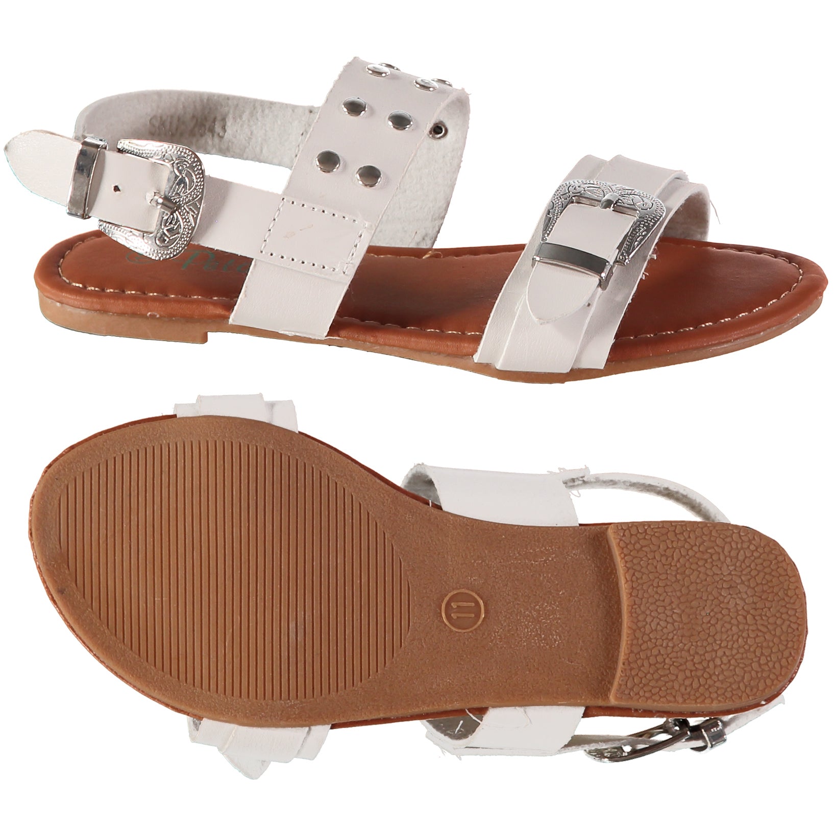 Petalia Girls Sizes 11-4 Studded Buckle Sandal