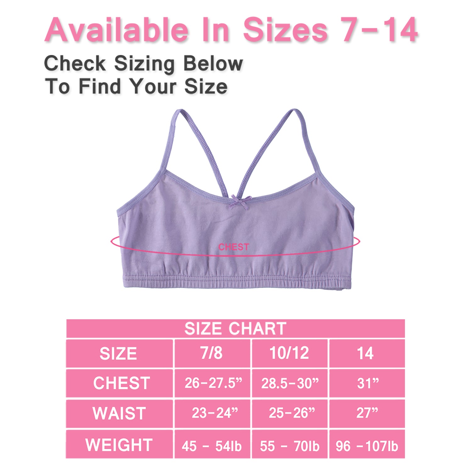 Rene Rofe Girls 7-16 Evie Bralette 5-Pack