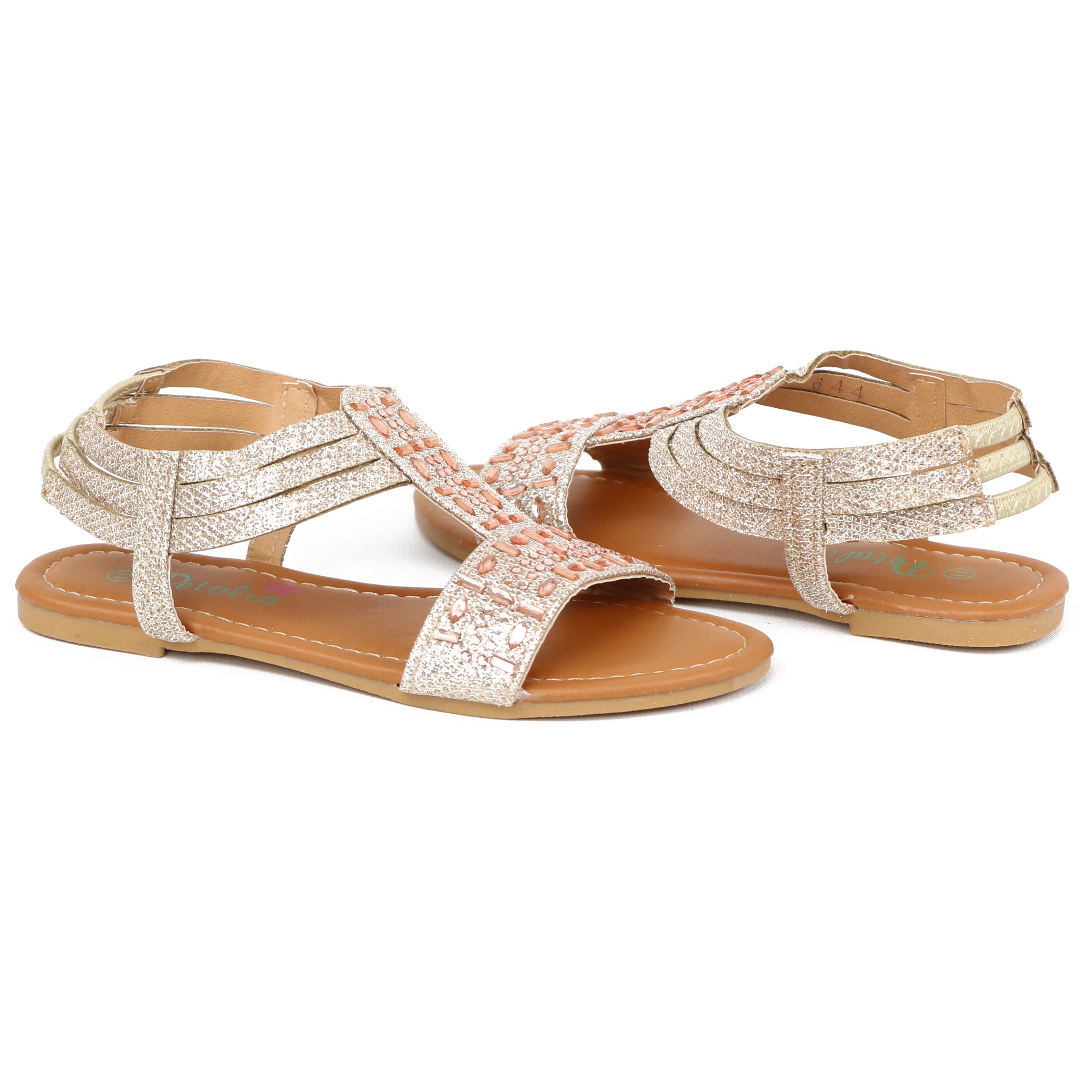 Petalia Girls Sizes 11-4 Gladiator Gem Sandal