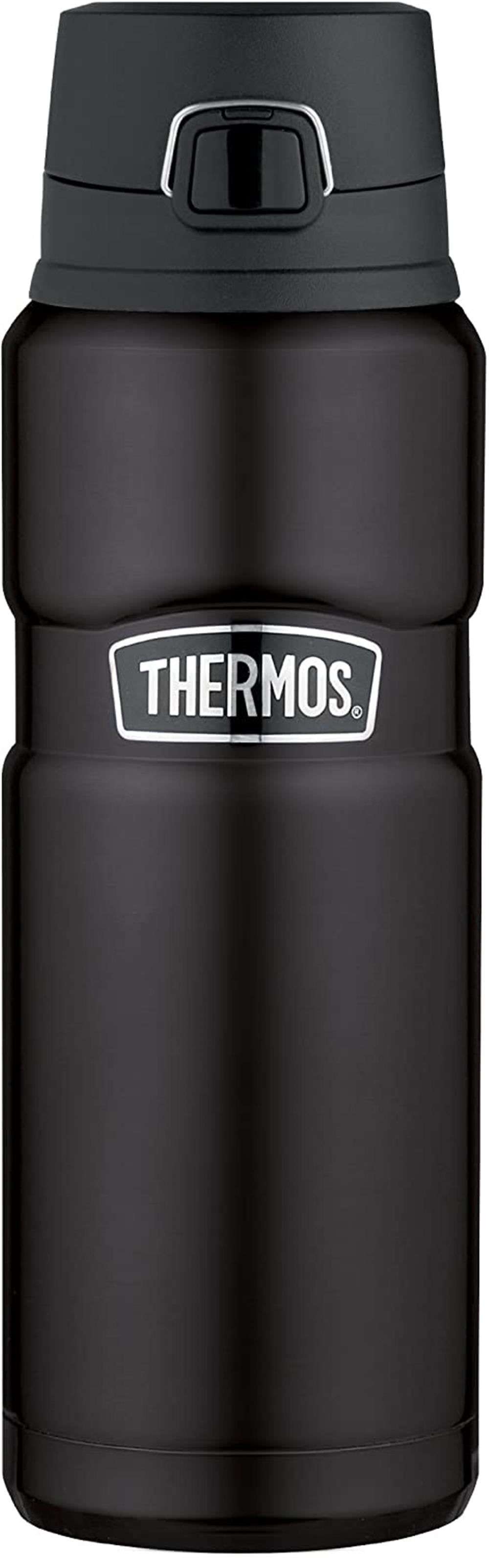 THERMOS Stainless King Vacuum-Insulated Drink Bottle, 24 Ounce, Matte Black