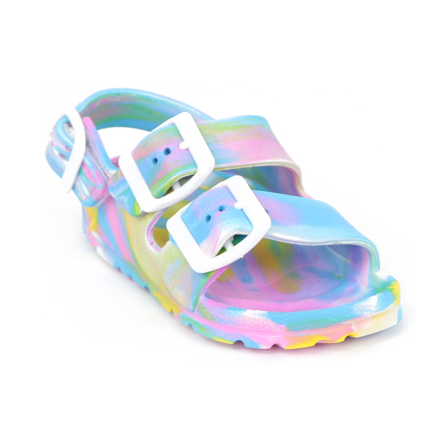 First Steps By Stepping Stones Baby and Infant Girl Sizes 4-6 Tie Dye Buckle Sandal