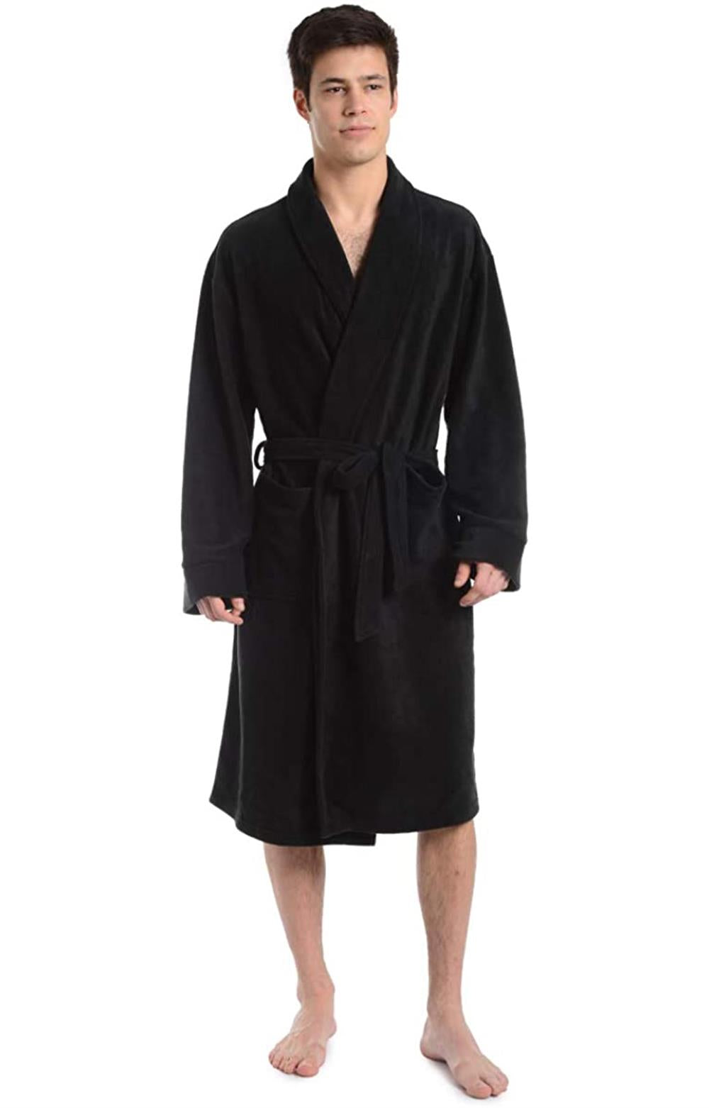 Cherokee Mens Plush Robe with Belt and Loops