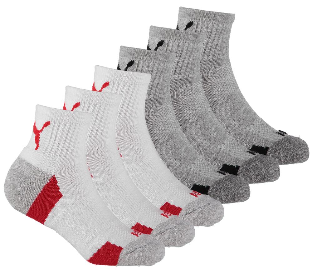 PUMA Boys 8-20 6-Pack Quarter Crew Sock