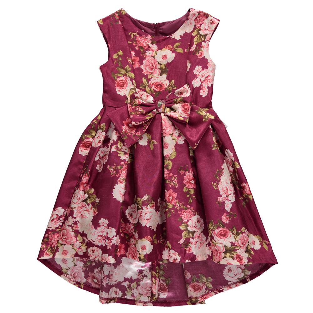 Bonnie Jean Girls 7-16 Floral Mikado Bow Dress