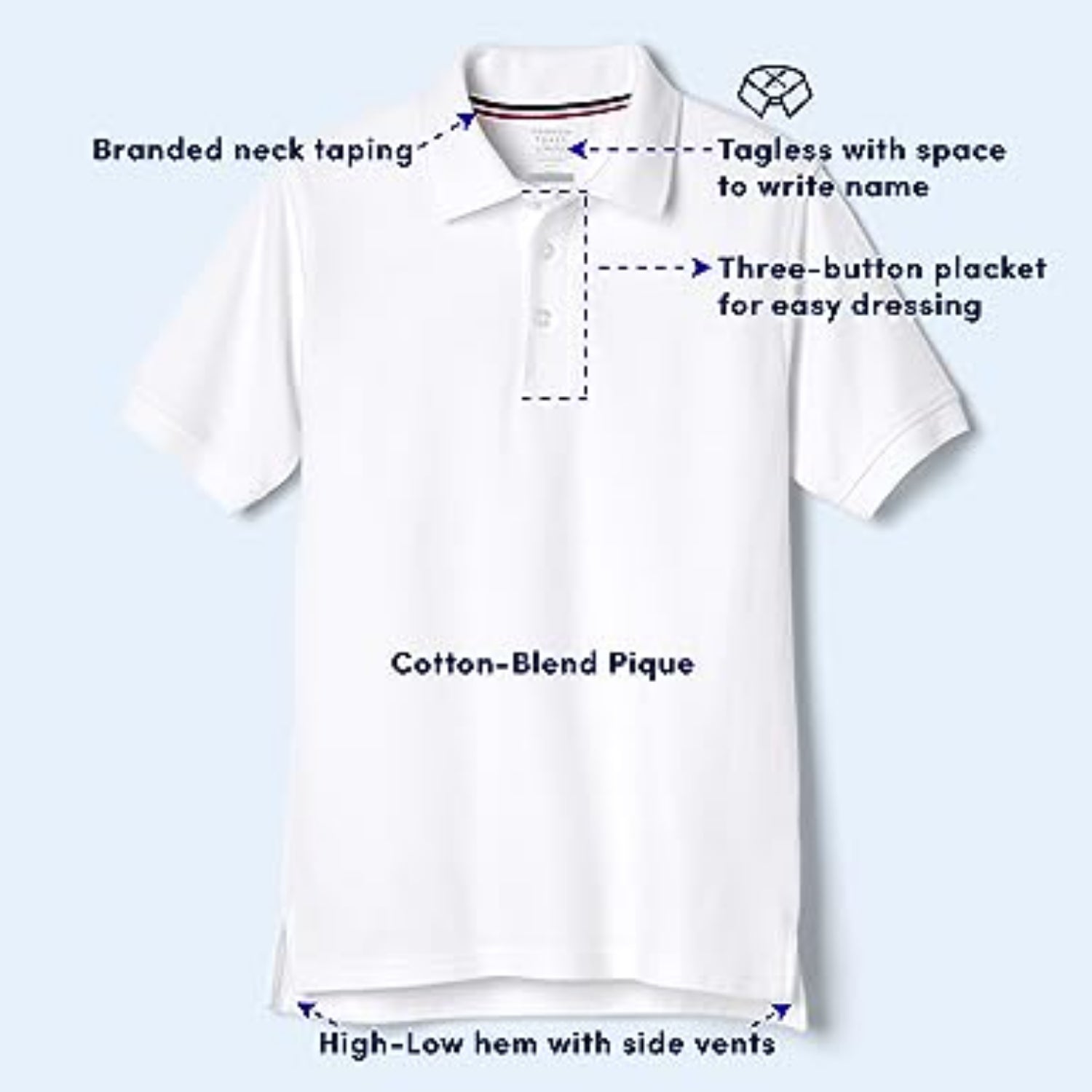 French Toast Boys 4-20 Short-Sleeve Pique Polo - 2 Pack