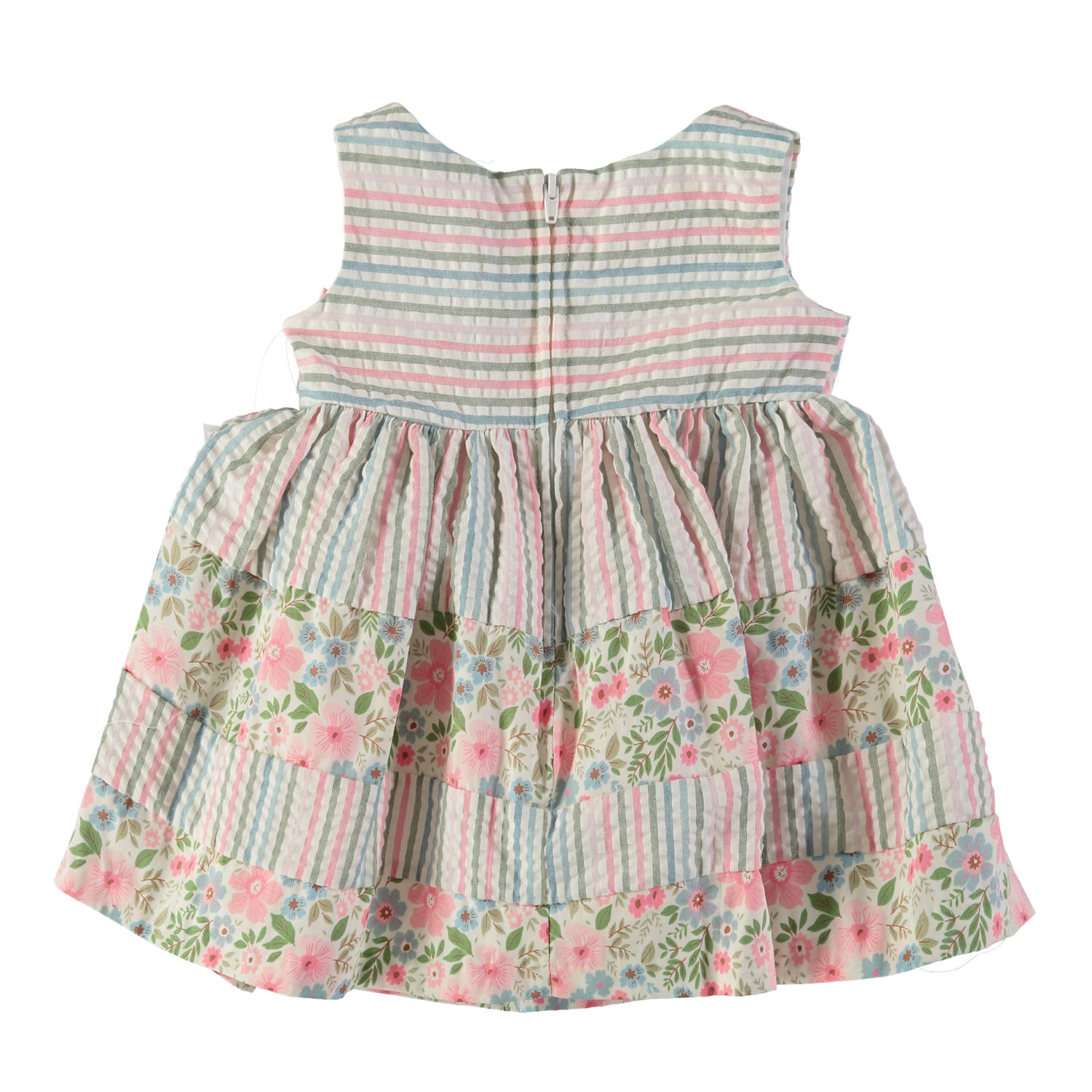 Bonnie Baby Girls 0-24 Months Seersucker Floral Dress with Matching Headband