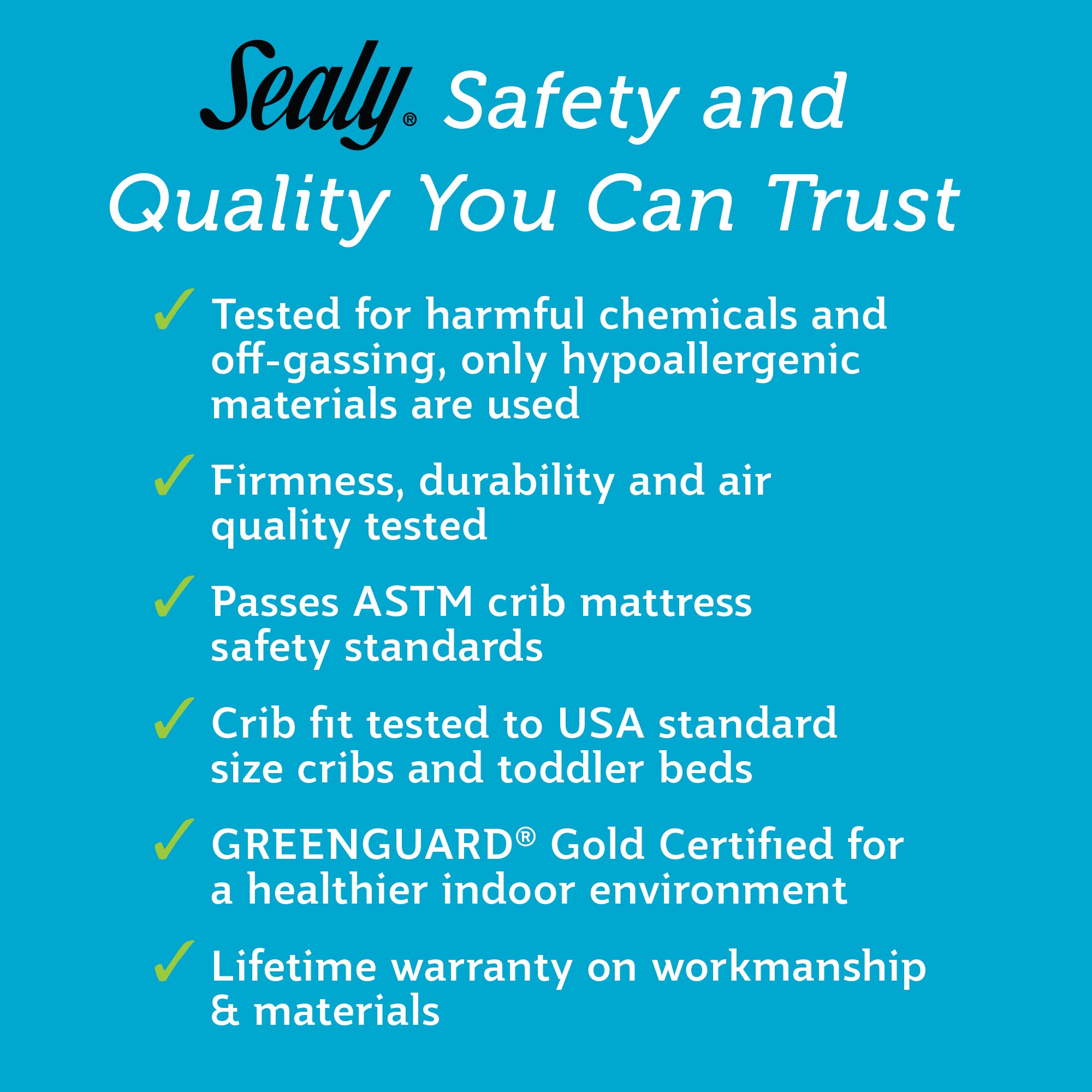 Sealy Baby OptiCool 2-Stage Dual Firmness Waterproof Standard Toddler & Baby Crib Mattress