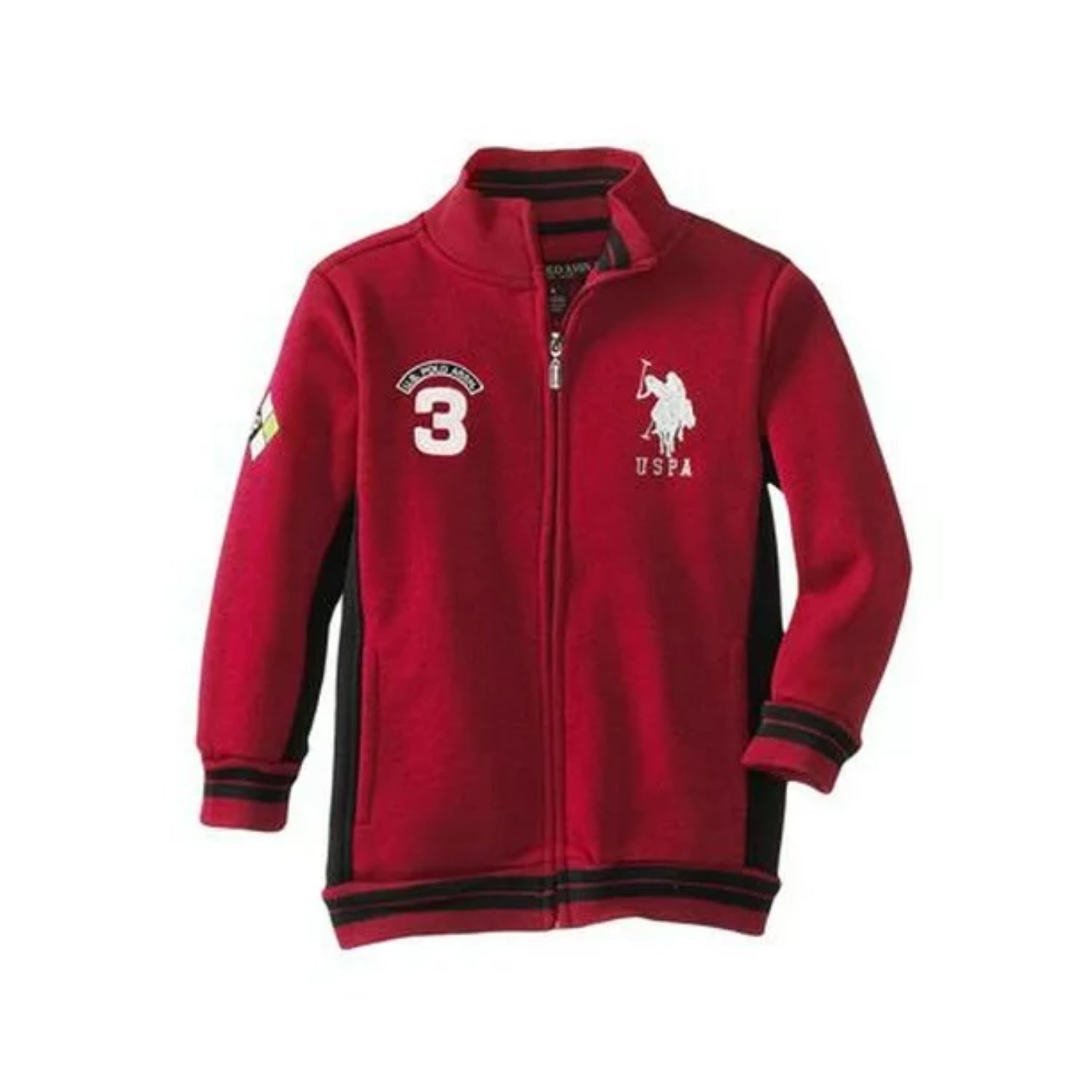 U.S. Polo Association Boys 4-7 Mock Neck Track Sweatshirt