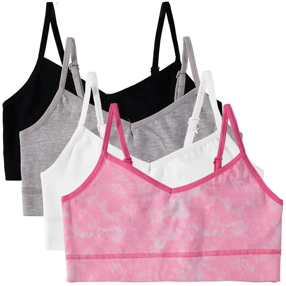 Cyndeelee Girls 7-16 Bralette, 4-Pack