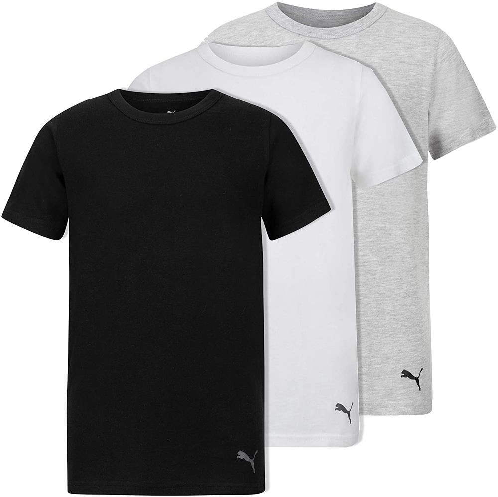 PUMA Boys 8-20 3-Pack Classic Fit Crew Tee