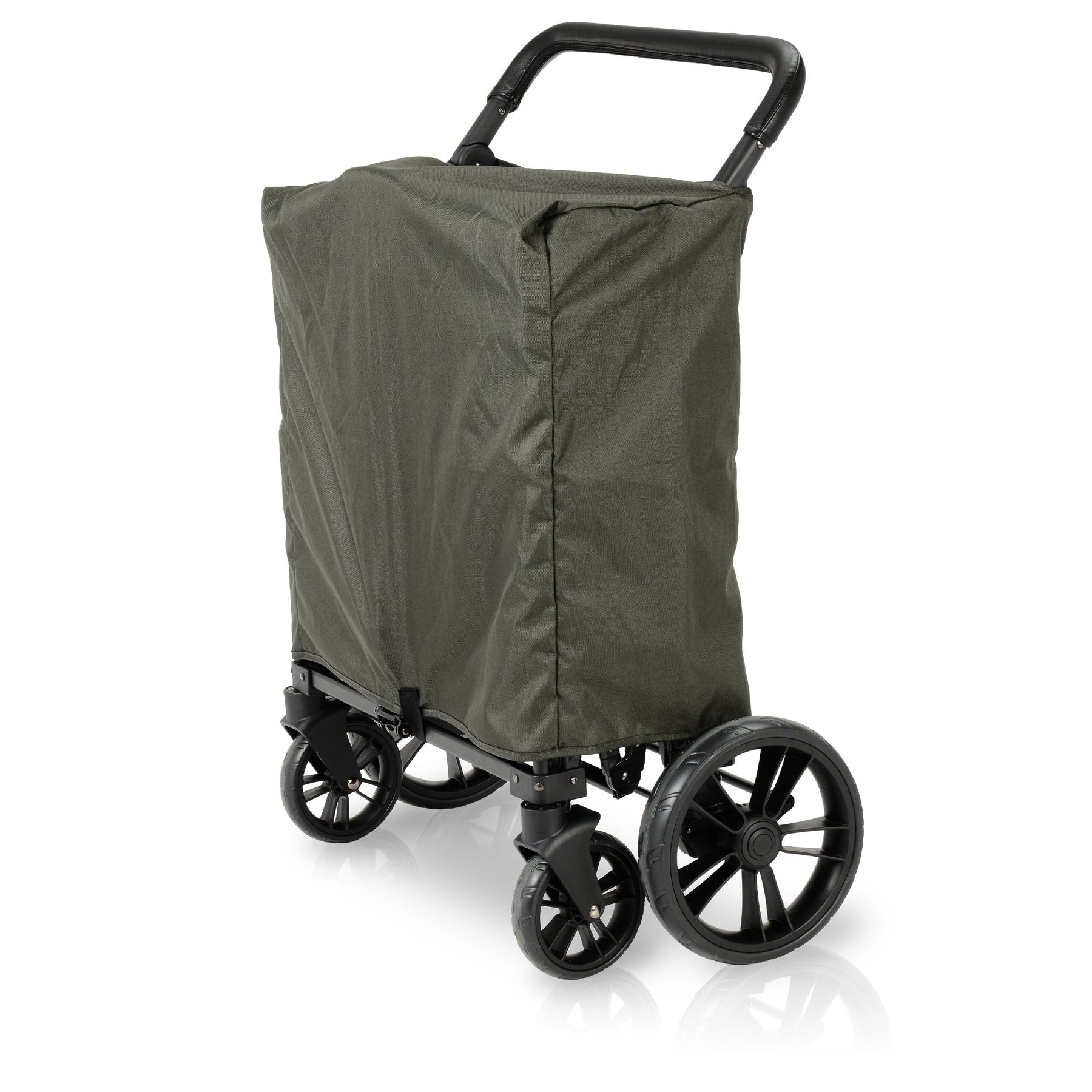 Wonderfold X4 Push + Pull Quad Stroller Wagon w Magnetic Harness