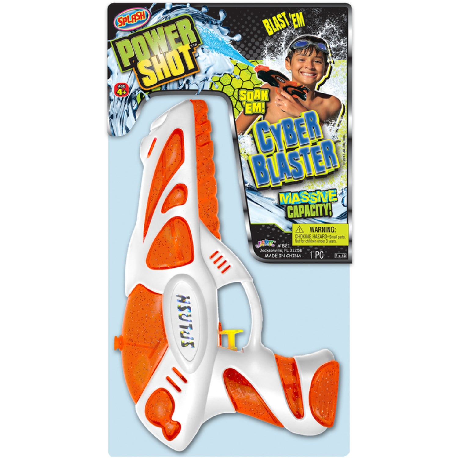 Ja-Ru Splash Power Shot Cyber Blaster with Massive Capacity (Color may Vary)