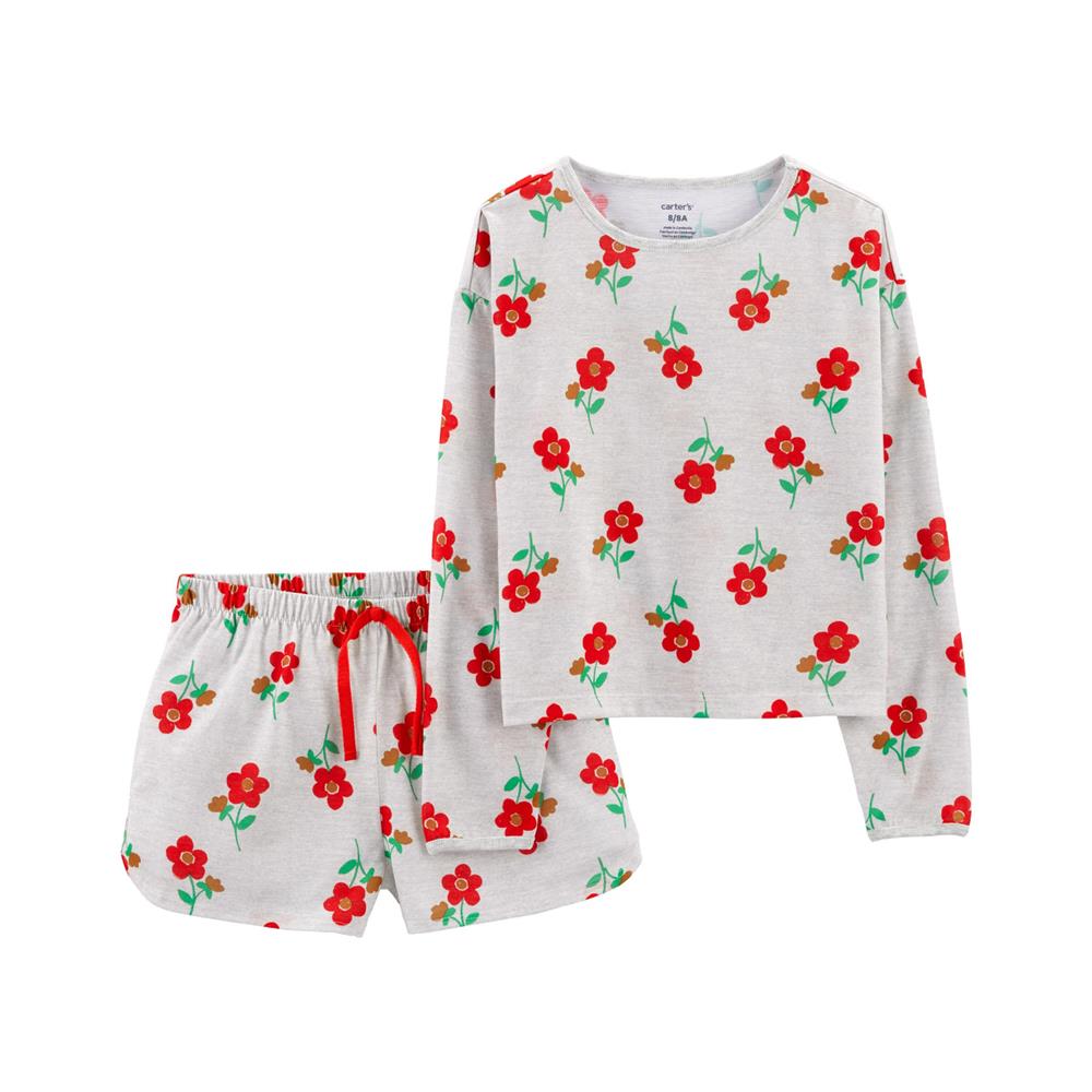 Carters Girls 4-14 2-Piece Floral Loose Fit PJs