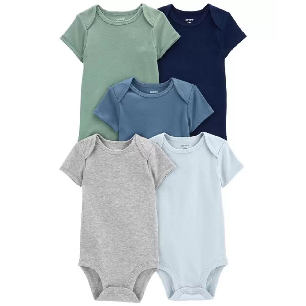 Carters Boys 0-24 Months 5-Pack Short-Sleeve Bodysuits