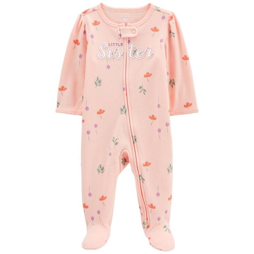 Carters Girls 0-9 Months Little Sister 2-Way Zip Cotton Sleep & Play