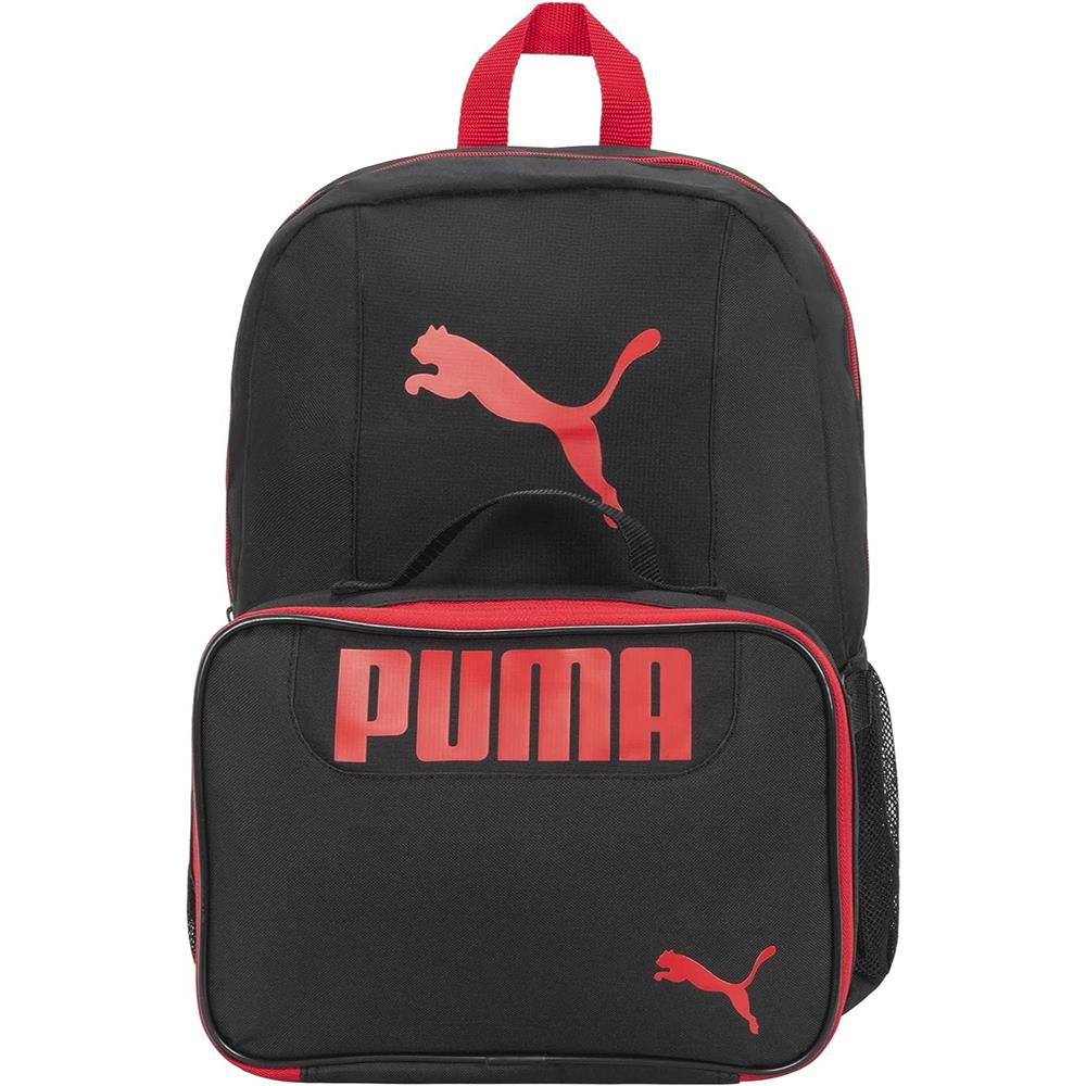 Puma Evercat Combo Backpack & Lunch Bag in Black/Red