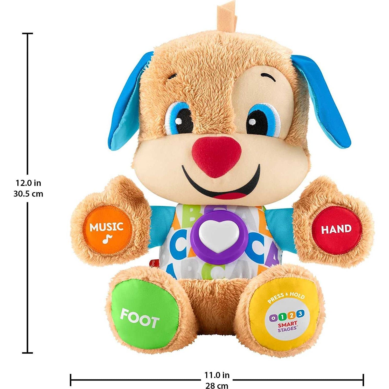 Fisher-Price Laugh & Learn Baby & Toddler Toy Smart Stages Puppy Interactive Plush Dog