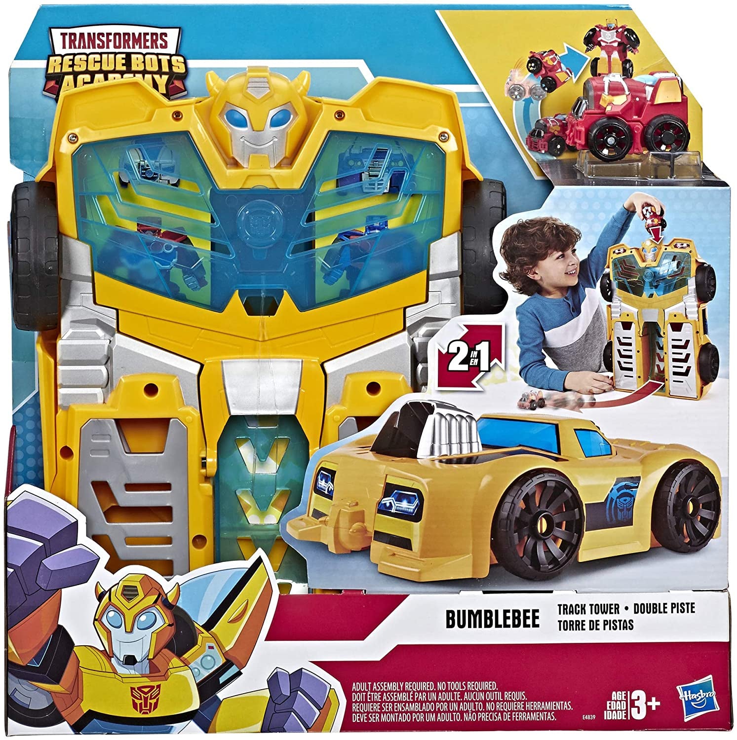 Playskool Heroes Transformers Rescue Bots Academy Bumblebee Track Tower 14'' Playset