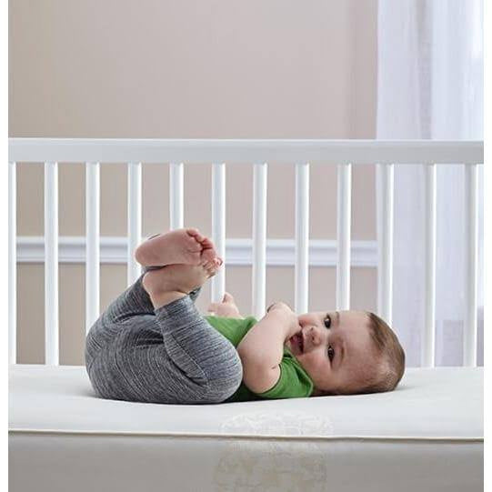 Sealy Baby Naturalis 2-Stage Dual Firmness Hybrid Waterproof Standard Toddler & Crib Mattress