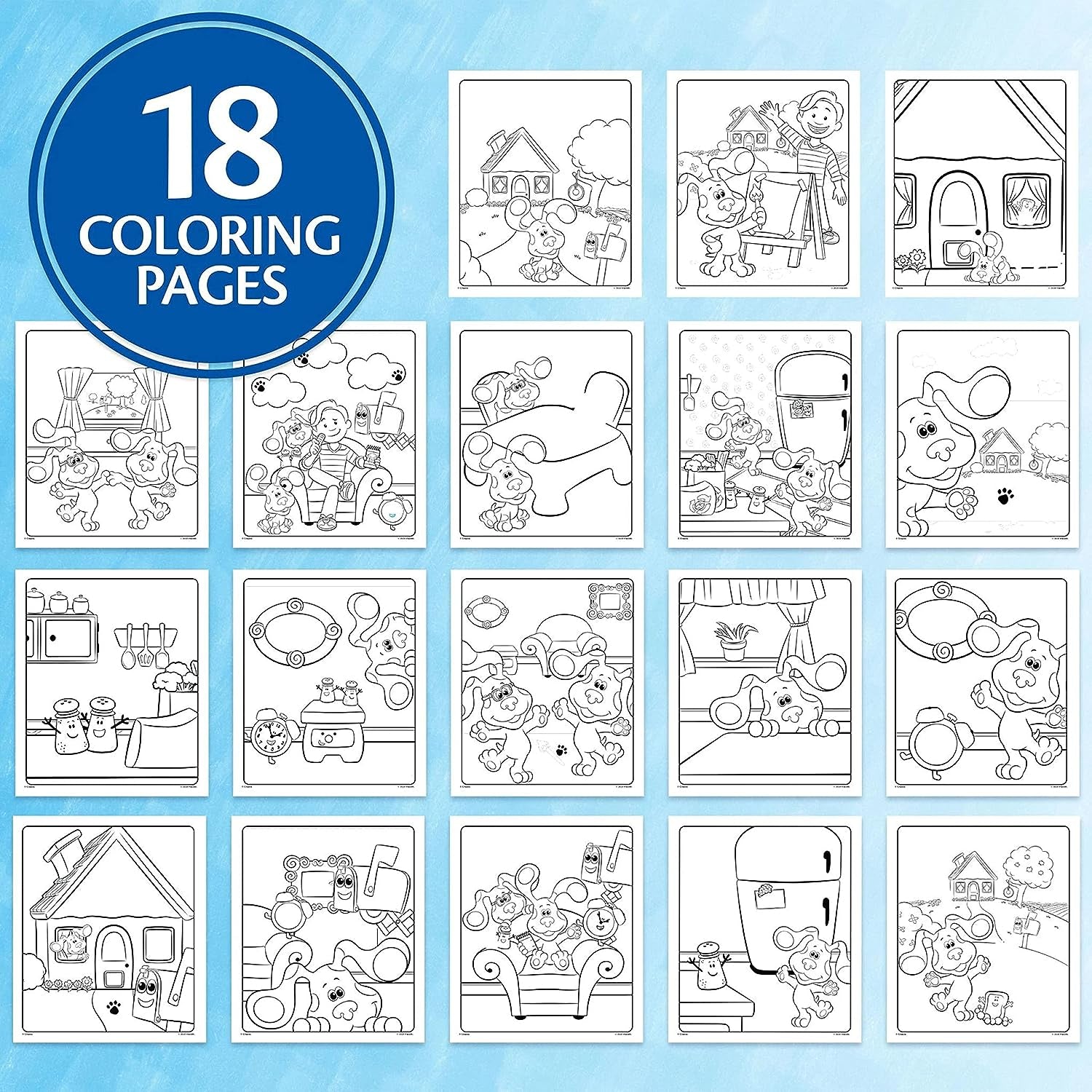 Crayola Blues Clues Color Wonder, 18 Mess Free Coloring Pages & 5 No Mess Markers