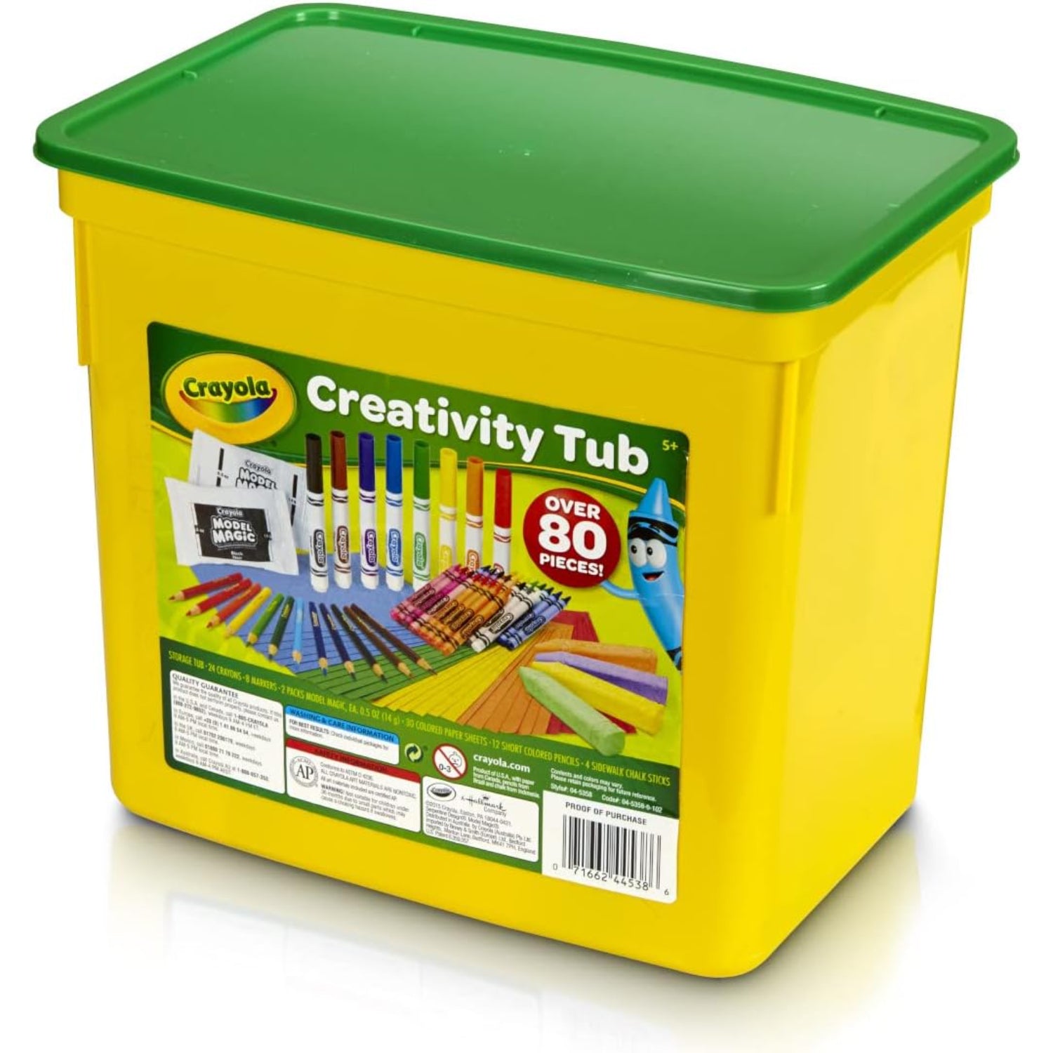 Crayola Creativity Tub, Arts and Crafts, Over 80 Tools, Crayons & Markers, Gifts for Kids