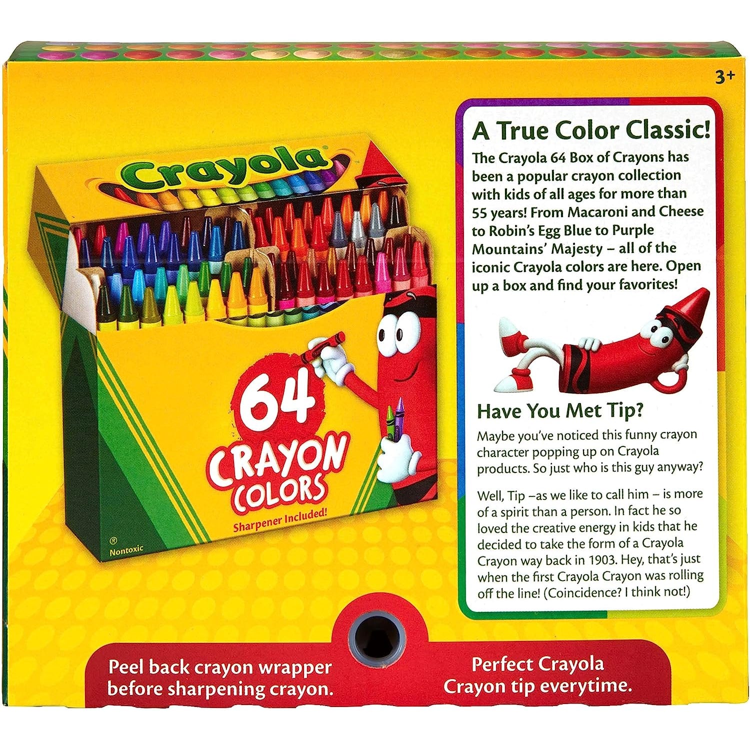 Crayola Crayon Box with Sharpener, 64 ct